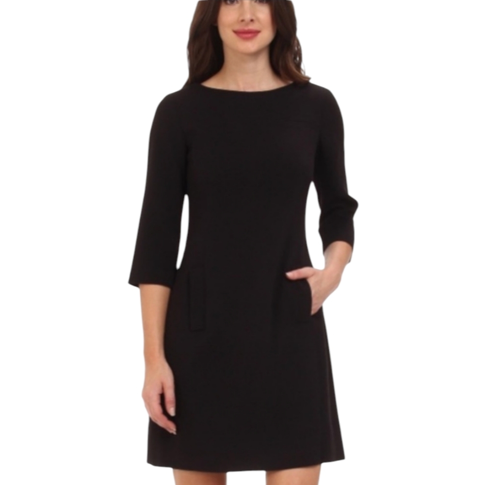 Eliza J Black Midi Shift Dress 6
